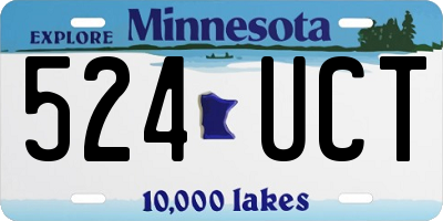 MN license plate 524UCT