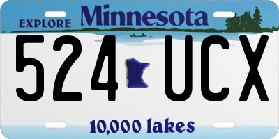 MN license plate 524UCX