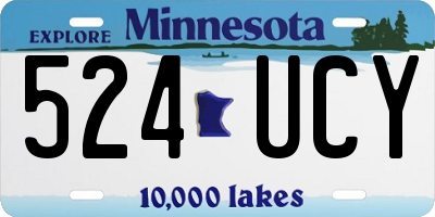 MN license plate 524UCY