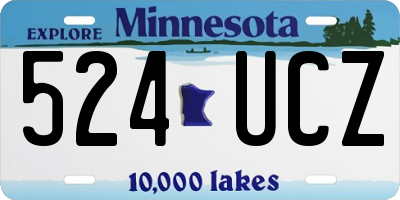 MN license plate 524UCZ