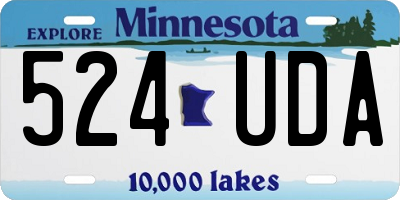MN license plate 524UDA