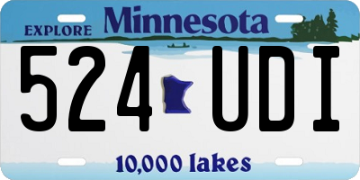 MN license plate 524UDI