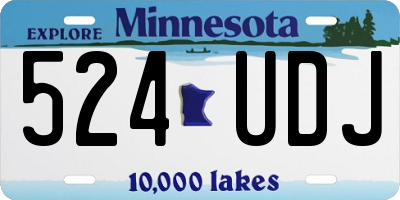 MN license plate 524UDJ
