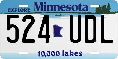 MN license plate 524UDL