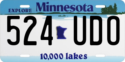 MN license plate 524UDO