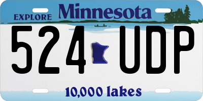 MN license plate 524UDP