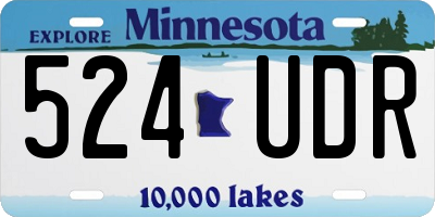 MN license plate 524UDR