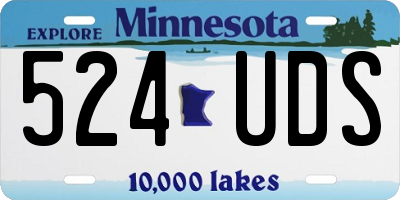 MN license plate 524UDS