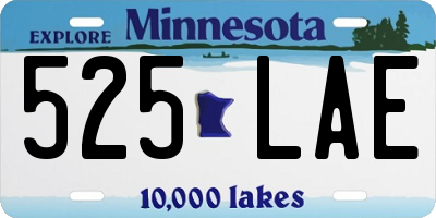 MN license plate 525LAE