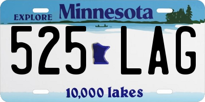 MN license plate 525LAG