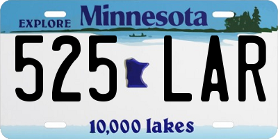 MN license plate 525LAR