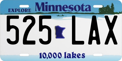 MN license plate 525LAX