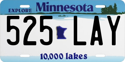 MN license plate 525LAY