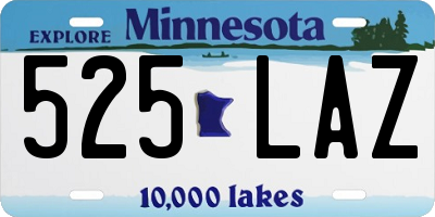 MN license plate 525LAZ