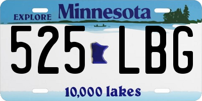 MN license plate 525LBG