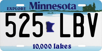 MN license plate 525LBV