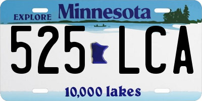 MN license plate 525LCA