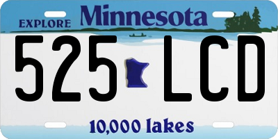 MN license plate 525LCD