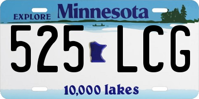 MN license plate 525LCG