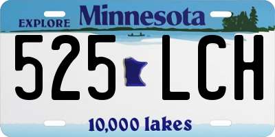 MN license plate 525LCH