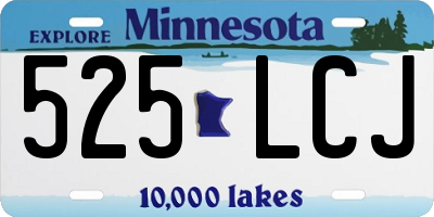 MN license plate 525LCJ