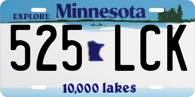 MN license plate 525LCK