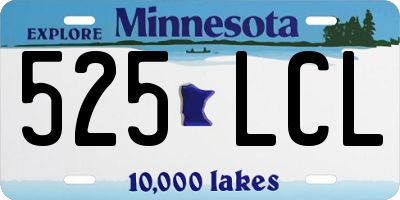 MN license plate 525LCL