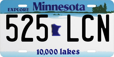 MN license plate 525LCN