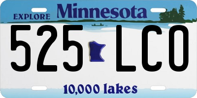 MN license plate 525LCO