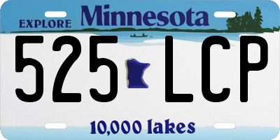 MN license plate 525LCP