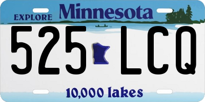 MN license plate 525LCQ