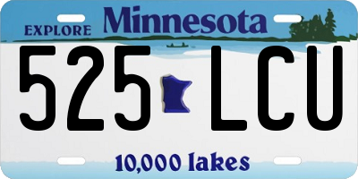MN license plate 525LCU