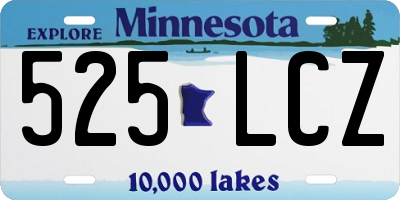 MN license plate 525LCZ