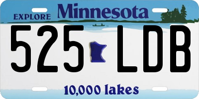 MN license plate 525LDB