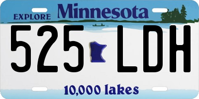 MN license plate 525LDH