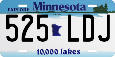 MN license plate 525LDJ