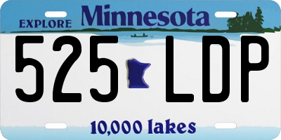 MN license plate 525LDP