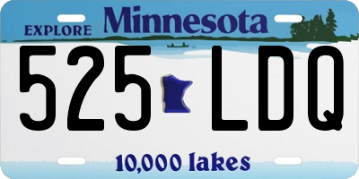 MN license plate 525LDQ