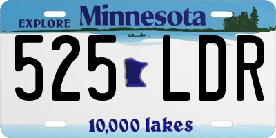 MN license plate 525LDR