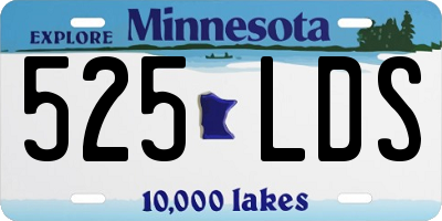MN license plate 525LDS