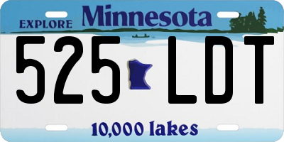 MN license plate 525LDT