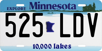 MN license plate 525LDV