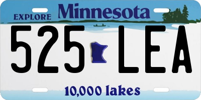 MN license plate 525LEA
