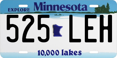 MN license plate 525LEH