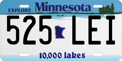 MN license plate 525LEI