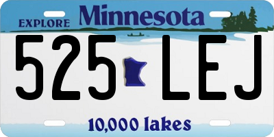 MN license plate 525LEJ