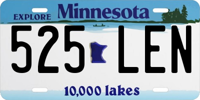 MN license plate 525LEN