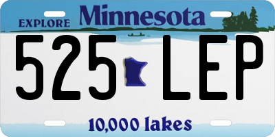 MN license plate 525LEP