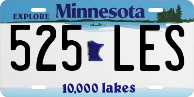 MN license plate 525LES