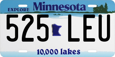 MN license plate 525LEU